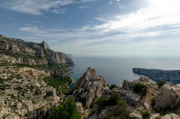 Vue sur le parc national des calanques